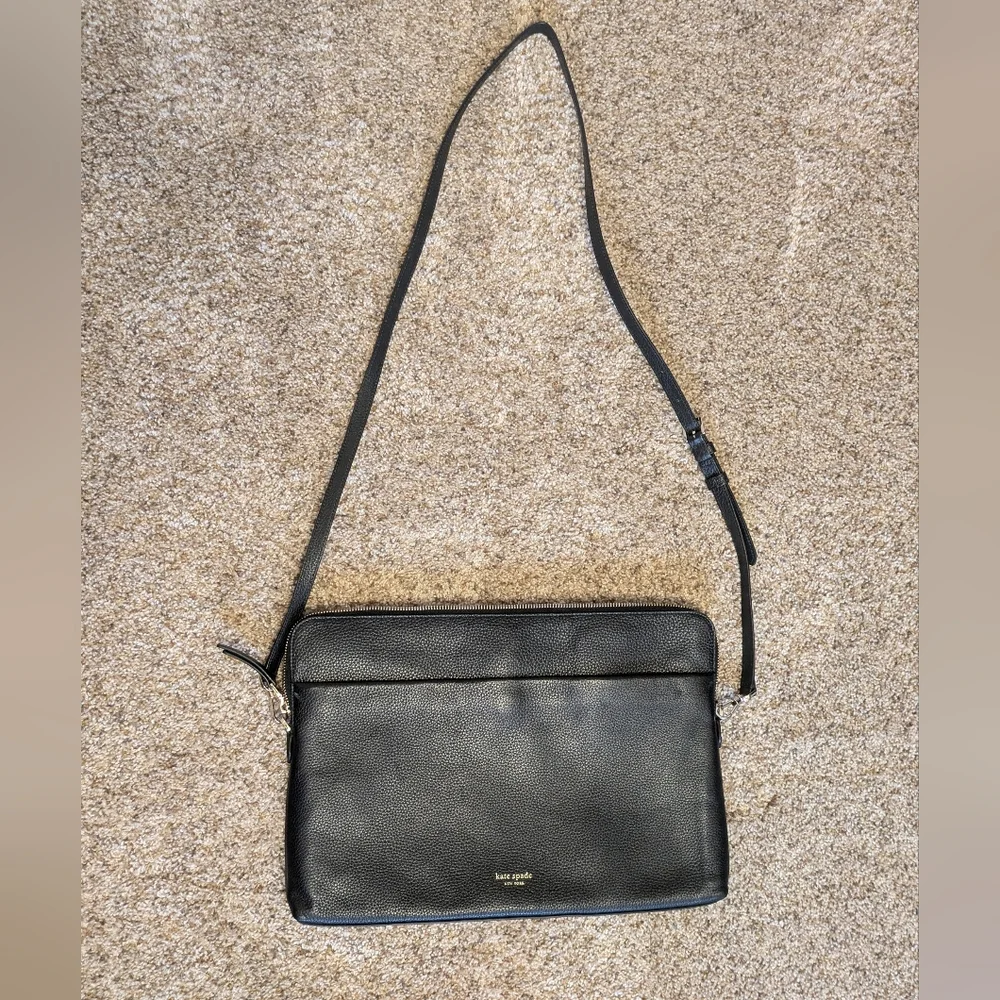 Kate Spade Polly Slim Laptop Sleeve Bag In Black